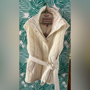 HUNTER Explorer Quilt Gilet Puffer Soft Sand Women’s Vest size Medium